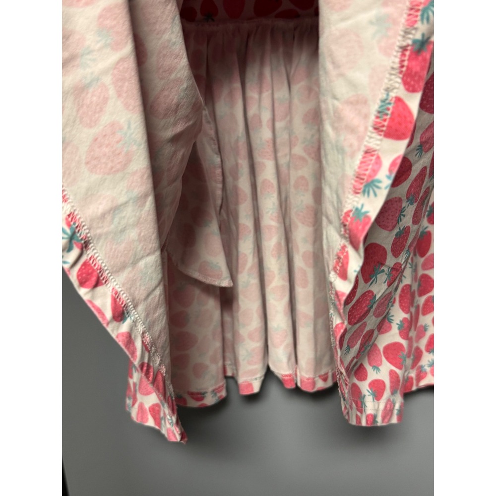 Ollie Jay Girls Pink Strawberry Print Sleeveless Twirl Dress Size 5 Summer Soft - Picture 6 of 6